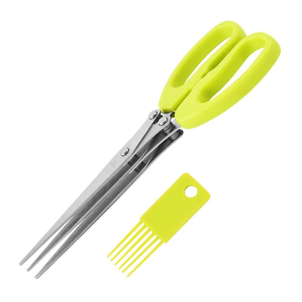 Многофункциональные многослойные ножи из нержавеющей стали, 5 шт., многослойные кухонные ножницы, резак для зеленого лука, травы, специи, инструмент для приготовления пищи, инструмент для резки