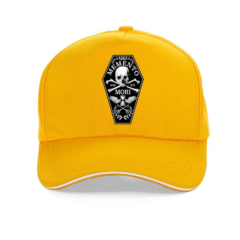 Шляпа Memento Mori, 100% чистый хлопок, Memento Mori Remember Death, римские цифры, череп и кости, гроб, крутая бейсболка
