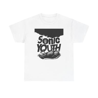 Графическая футболка Sonic Youth Винтажный тур Рок Мерч Унисекс Тяжелая хлопковая футболка