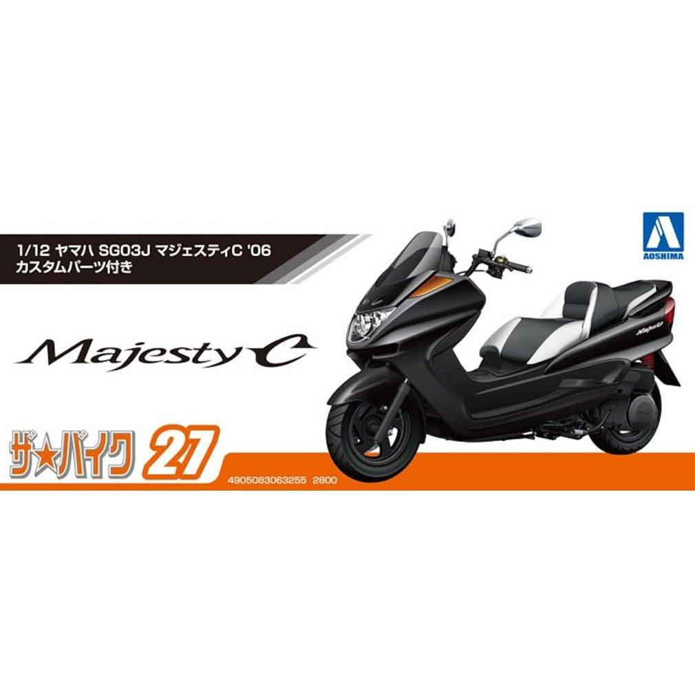 Aoshima 1/12 Yamaha Majesty C 2006 Кастомный Мотоцикл - Пластиковая Модель в Масштабе