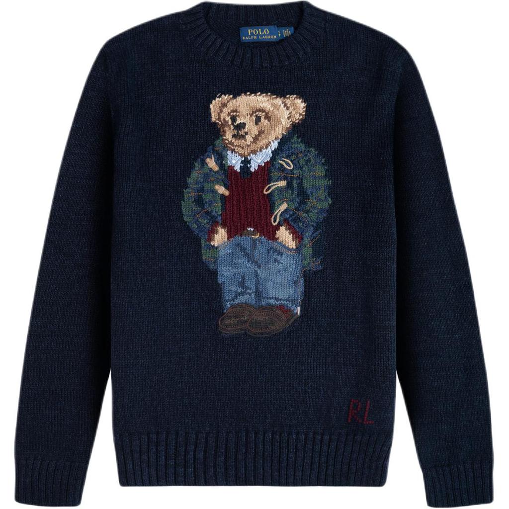 Polo Ralph Lauren Bear Embroidered Crew Neck Pullover Sweater Women Sweater 211685223-001