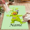 Green Alien Adventure Personalized Name Carpet Design for Outdoor Hallway Dining Room Kitchen Anti-slip Rug Decorate Offices