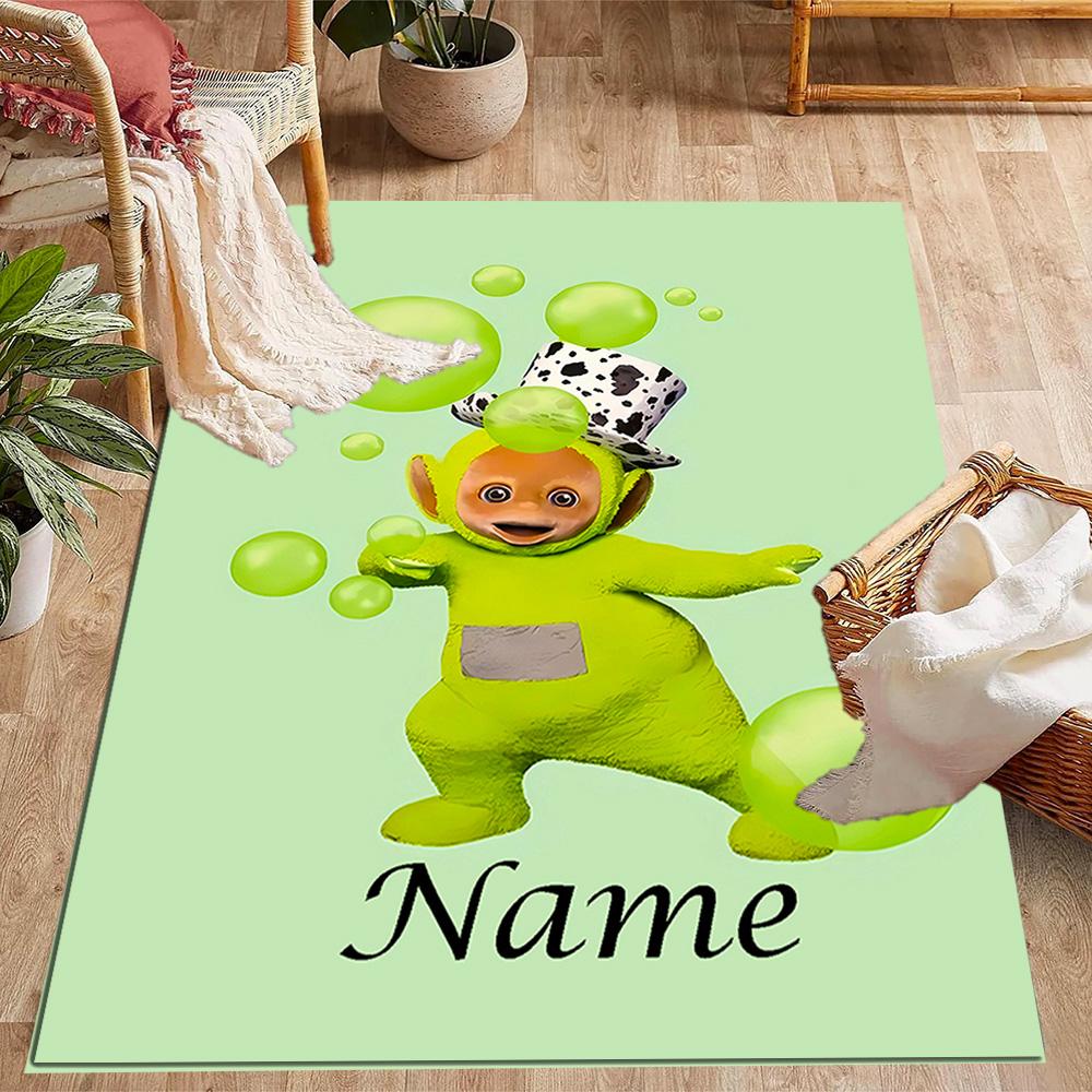 Green Alien Adventure Personalized Name Carpet Design for Outdoor Hallway Dining Room Kitchen Anti-slip Rug Decorate Offices