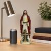 Статуя Иисуса с LED-цветами, питание от USB, фигурка Иисуса, благословенная религиозная скульптура