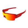 OCEAN RACE Floating Wraparound UV Coated Recycled Matte Red Polarized Red REVO Sunglasses, Shape, Protection, Impact-Resistant Lenses, Materials,