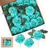 Syhood Artificial Foam Rose Flowers Vintage Fake Roses DIY Bouquets with Leaves and Stems for Wedding Bridal Shower Party Centerpieces Home Romantic