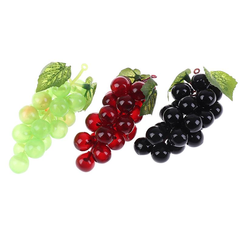 Настоящее прикосновение Искусственные фрукты Виноград Пластиковые украшения для дома и сада Свадебная вечеринка