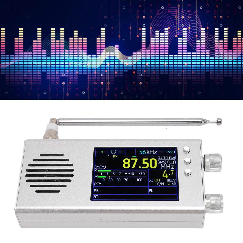 Портативный SSB коротковолновый радиоприемник 3,2-дюймовый ЖК-дисплей Двойные стереодинамики Аккумулятор 5000 мАч AM FM SW CB VHF UHF LW MW Всеволновый радиоприем