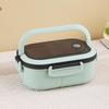 2 Layer Grid Portable Hermetic Lunch Box Children Student Bento Box with Fork Spoon Leakproof Microwavable Prevent Odor School