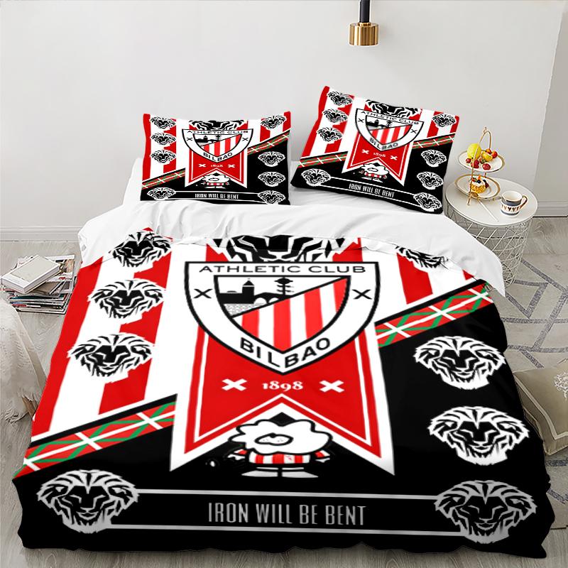 3PCS Football Athletic Bedding set,Ideal for1pc Duvet Cover And 2pcs Pillowcases Perfect for Christmas gift,Ideal for Bedroom, Dormitory