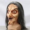 Old Man Head Mask Haunted House Escape Room Scary Scene Costume Props Halloween Horror Long-haired Witch Headgear