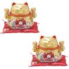 MYDILI Good Luck Beckoning Cat Piggy Bank Feng Shui Opening Celebration Prosperous Business New Building Opening Figurine Interior Figurine Increase