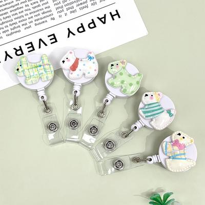 Стильный и милый держатель для бейджа с собачкой, выдвижной держатель для бейджа, зажим для бейджа. Надежный для офисных работников, медсестер, врачей.
