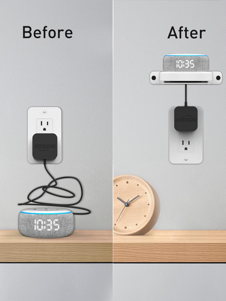 1/2pcs Speaker Wall Mount Stand for Echo Dot Smart Speaker Outlet Holder for Echo Spot Soundbar Bracket
