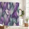 Stylish Artistic Pattern Polyester Bathtub Curtain 2D Printed Waterproof Shower Liner For Home Bathroom Decor