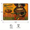 Vintage Mexican Chili Skull Metal Sign - 20.32x30.48cm Retro Wall Art, Indoor/Outdoor Decorative Plaque, Perfect for Room Decor