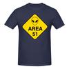 Area 51 Alien Ufo Japanese Fresh Tshirt Minimalist Street Style Quickdrying Cotton Tee