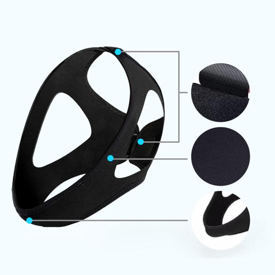 Пояс против храпа Эффективное уменьшение храпа Подбородочный ремень Дышащий ремень против храпа для мужчин и женщин