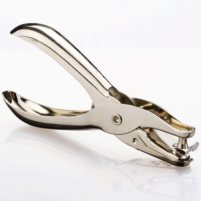 Single Hole Punch Paper Puncher Manual Hand Tool for Office School Binding Crafting Scrapbooking Heavy Duty Metal