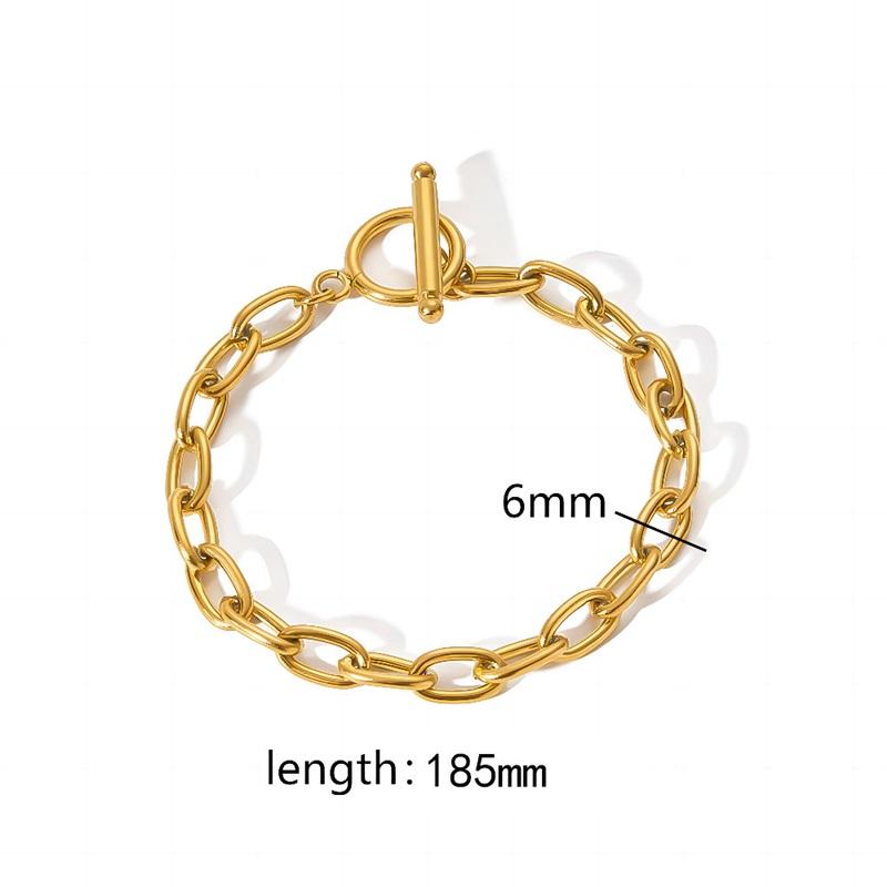 Европейский и Американский Браслет из Титановой Стали DIY Браслет 18K Позолоченный Невыцветающий Браслет-Цепочка из Нержавеющей Стали