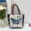 New Ethnic Style Shoulder Bag Office Handbag Student Canvas Embroidery Elephant Casual Travel Storage Tote Bag For Women