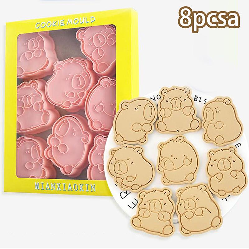 8 шт. мультяшная капибара в форме формочки для печенья форма для помадки печенья инструменты для украшения торта аксессуары для выпечки кухонный гаджет