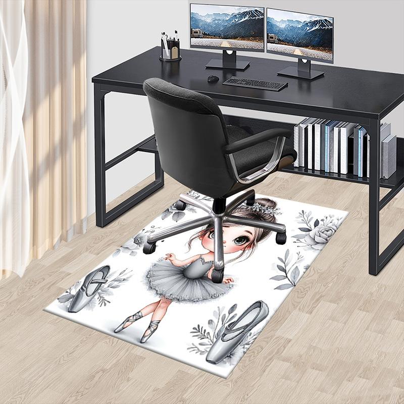 1PC Ballerina Flowers Anti-slip carpet, suitable for Office, bedroomand playrooms. It can also be used as a sofa footrest cover-W94