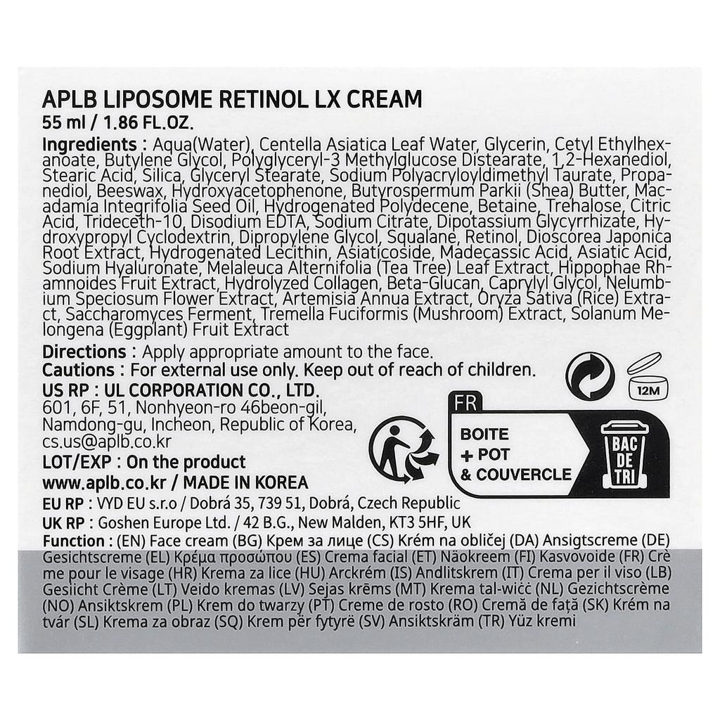 APLB Липосомальный ретиноловый крем LX, 55 мл (1,86 жидких унций)