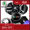 Car Sticker 2025 New 4pcs 56/60mm Car Wheel Center Cover Hub Cap Badge Replacement Sticker for Skoda VRS VII Rapid Fabia Octavia