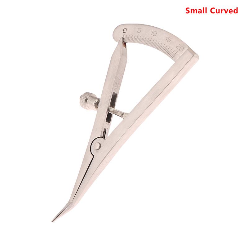 Dental Implant Bone Caliper Dental Crown Gauge Calipers Ruler Curved/Straight Head Dental Surgical Wax Bone Dental Instrument