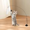 Игрушки-тизеры из кошачьих перьев с тренировочными колокольчиками, телескопическими струнами, интерактивная игрушка для дома