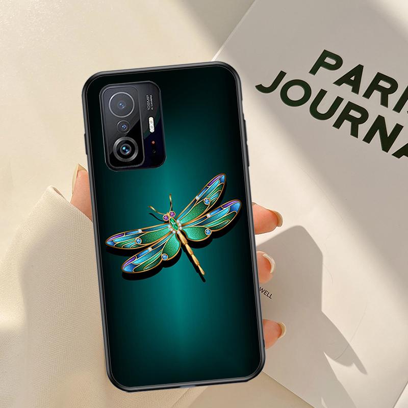 Чехол-кейс с рисунком стрекозы для POCO X4 Pro X3 GT F1 F3 M3 M4 X3 Pro Чехол для телефона для Xiaomi 11T 12 Pro Mi 11 Lite