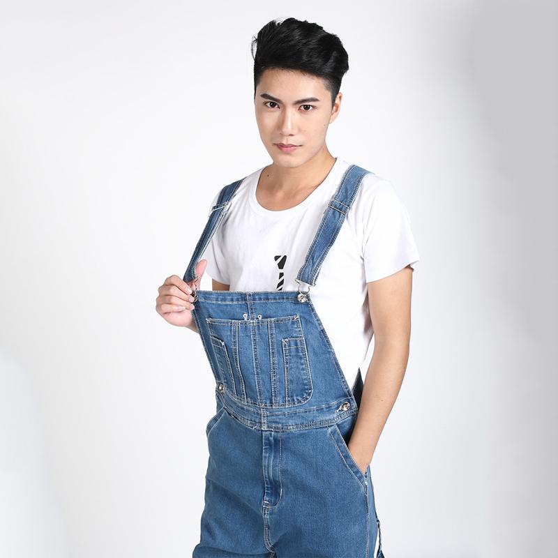 Мужские подтяжки Мужские джинсовые комбинезоны Прямые брюки большого размера Голубые джинсы Больше размеров 30-48 50