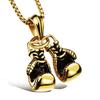 2023 Dual Boxing Glove Alloy Pendant Necklace - Men's Fitness & Sports Accessory