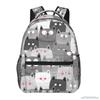Аниме Neko Atsume Женский рюкзак Мультяшная Mochila для девочек и мальчиков Дорожный Rucksack Милая кошка Печать Сумка через плечо для подростков