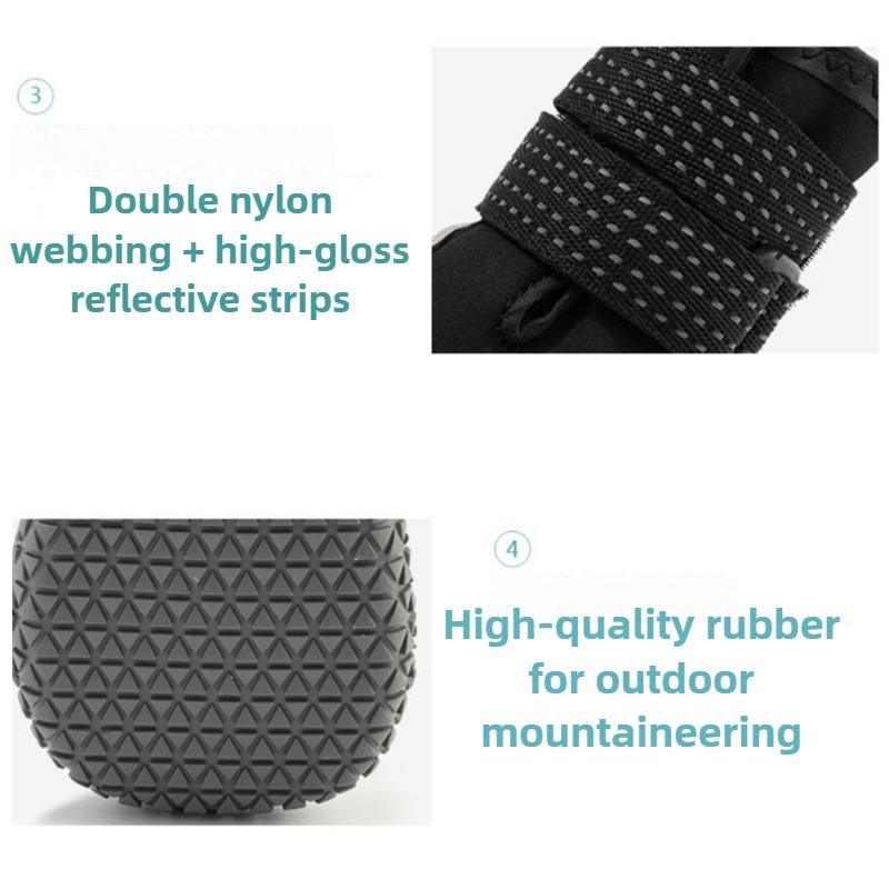 Уличная обувь для собак большого размера Водонепроницаемые ботинки для средних собак Дышащая сетка Эластичный двойной ремешок Безопасные светоотражающие полоски для товаров для домашних животных