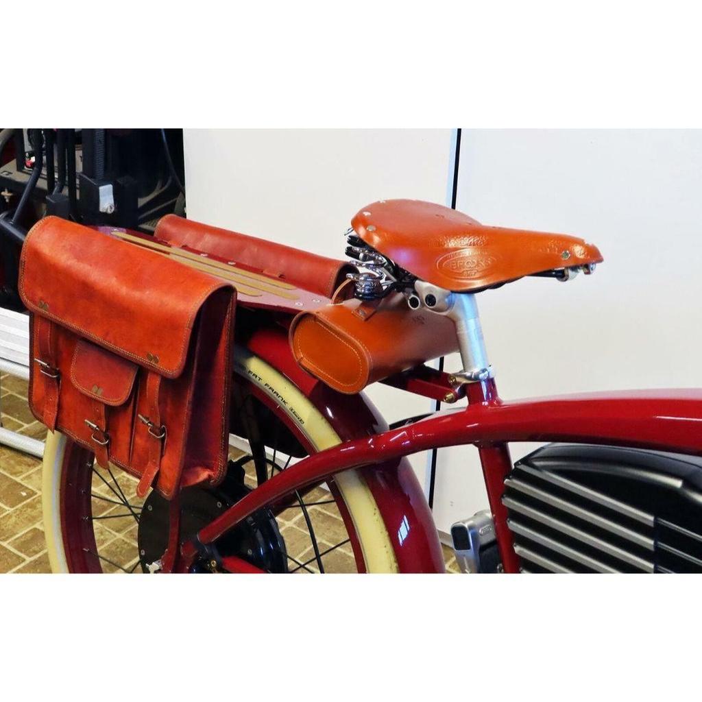 Кофры ручной работы Велосипедный чехол для мотоцикла Винтажные кожаные 2 боковые сумки Корзины