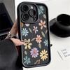 Для iPhone 16 Pro Max 15 Pro 14 13 12 11 XS XR 8 7 чехол с цветным цветочным узором мягкий силиконовый противоударный TPU защита линз матовый чехол для телефона