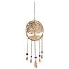 Large 20 Inch Gold Tree of Life Wind Chime with Bells, Spiritual Boho Garden Decor for Soothing Outdoor Ambiance and Zen Meditation Spaces