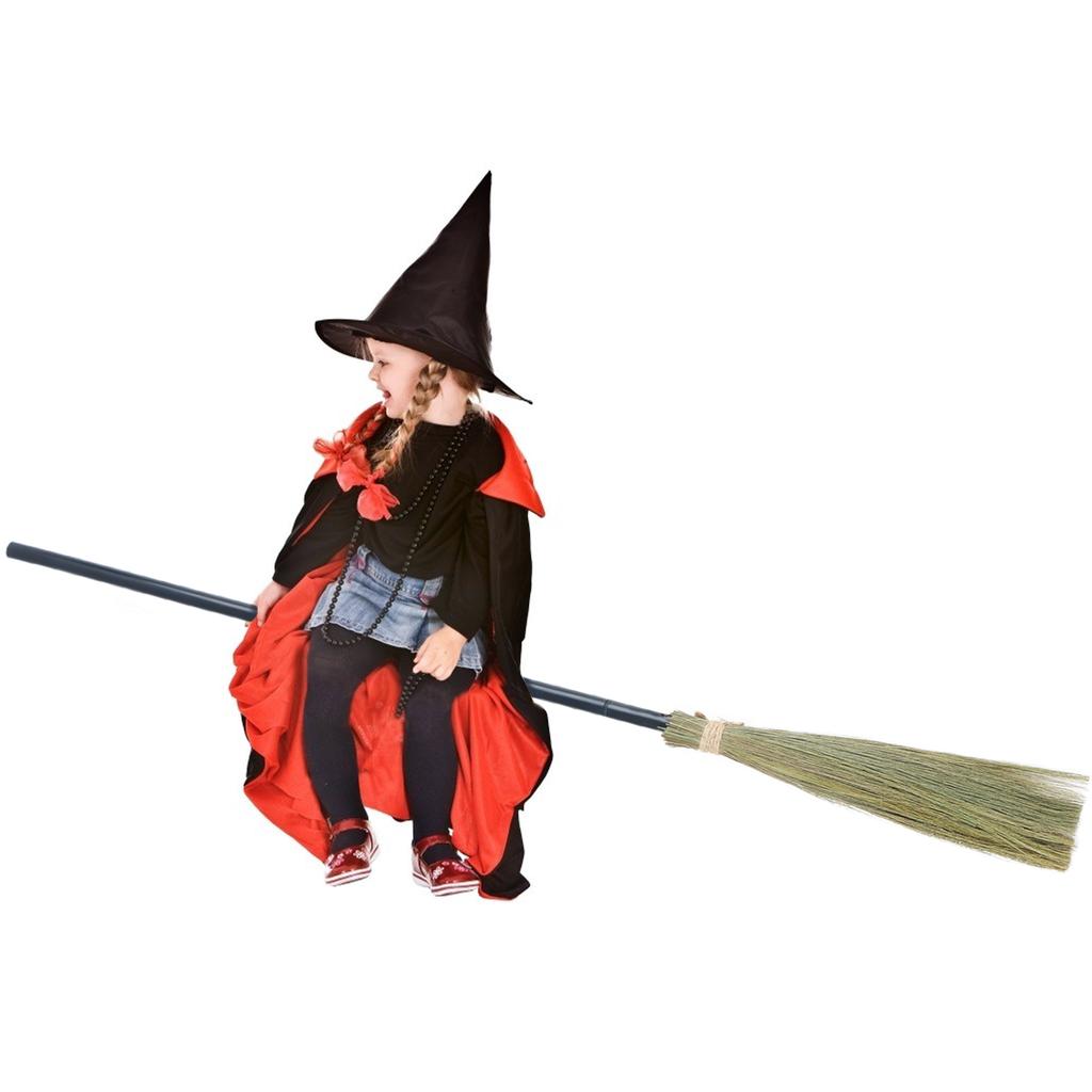 Halloween Witch Broom Plastic Witch Broomstick Broom Props Witch Broom