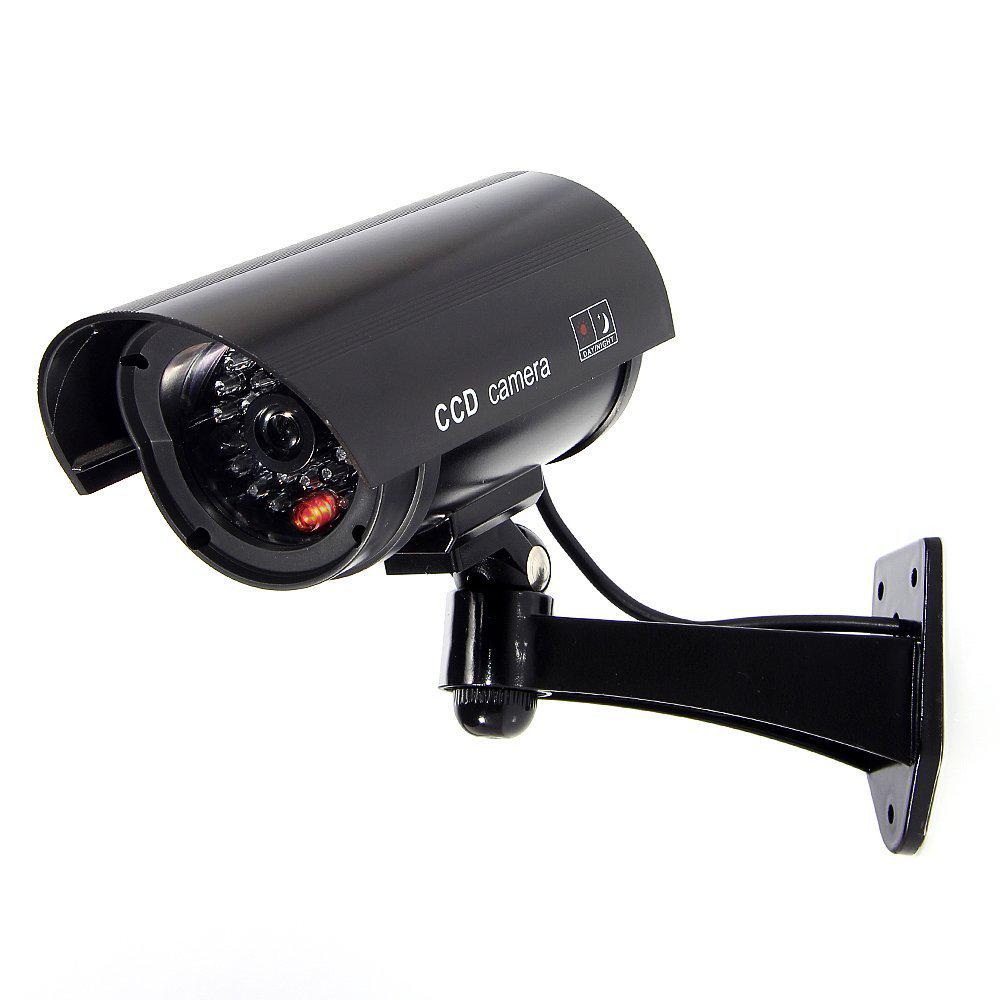 Waterproof Indoor/Outdoor Simulated Surveillance Camera with Flashing Light
