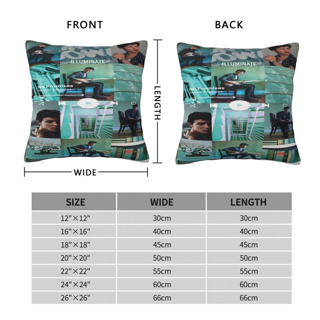 Shawn Mendes Printed Pillowcase Cushion Cover Pillow Covers Soft And Sweet Car Decor Zipper Multiple Sizes