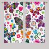 White Floral Butterfly Curtain for Adults and Children, Hanging Cloth, Bedroom Decoration, Living Room, Cloth Treatment, Spring