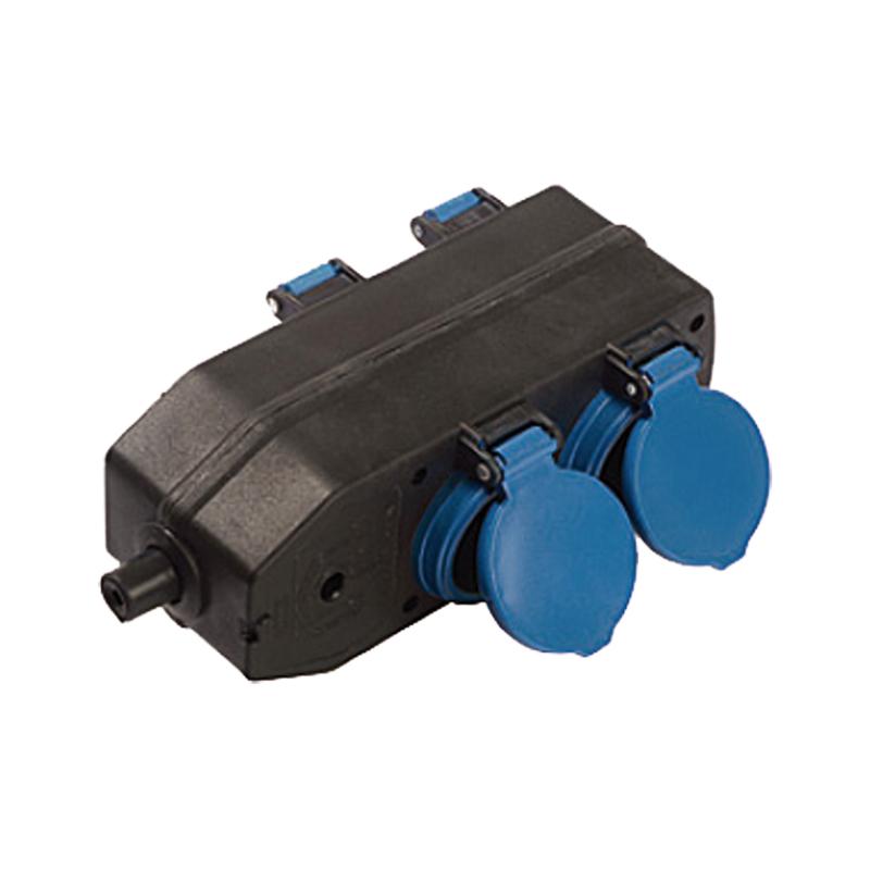 Distributor socket, 4-way, 230V 16A IP44
