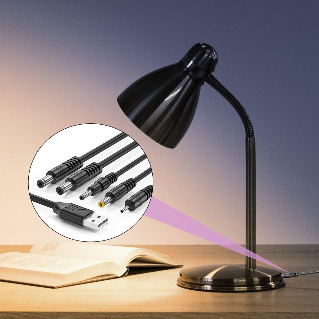 MultiSize USB to DC 5V зарядный кабель USB to DC 5V кабель питания для портативных электронных гаджетов прочный пластик