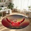 Cristiano Ronaldo Printed Round Crystal Velvet Rug Soft Non Slip Floor Carpet For Bedroom Holiday Gift