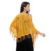 Womens Triangle Poncho Multiple Colors Sheer Tassels Scarf Lace Wedding Party Accessories
