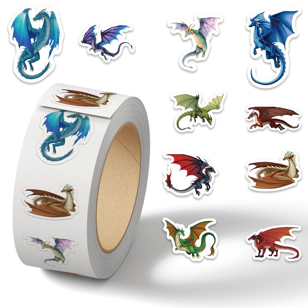 Cartoon Holiday Gift Sealing Stickers - 500 Self-Adhesive Journal Stickers per Roll