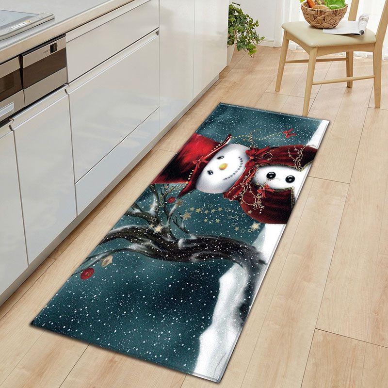 Cheerful Christmas Decor Mat In Lively Colors Ideal For Kitchen And Bedroom Use