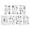 7Pcs Christmas Themed Decorative Stamper Clear Silicone Stamper for Card Making Journal Planner Scrapbooking Decoration